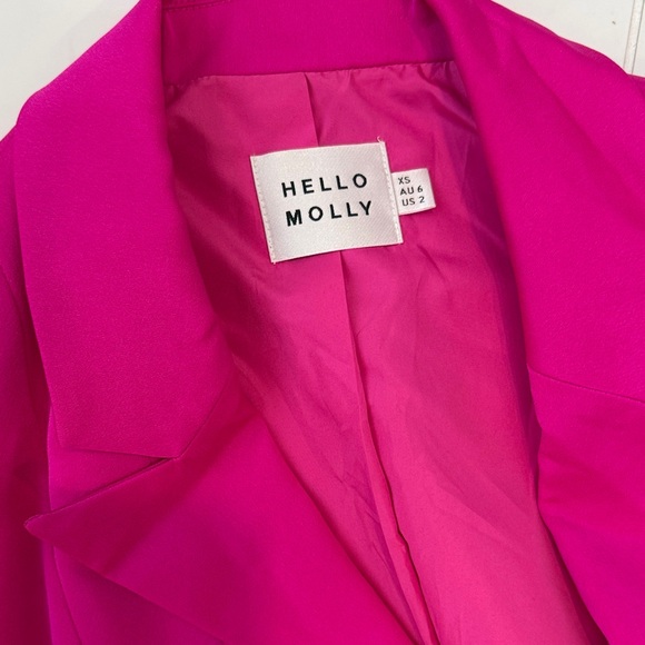 Hello Molly Fuchsia bright Blazer size xs - Picture 3 of 5
